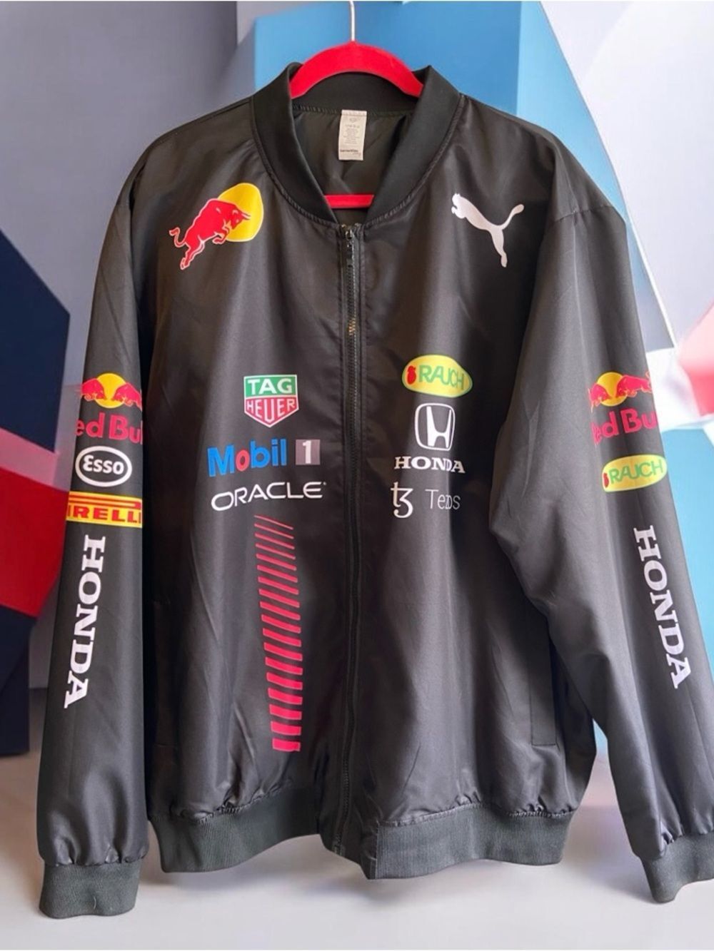 Puma Red Bull Formula One Black Bomber Jacket Size 2XL NWOT